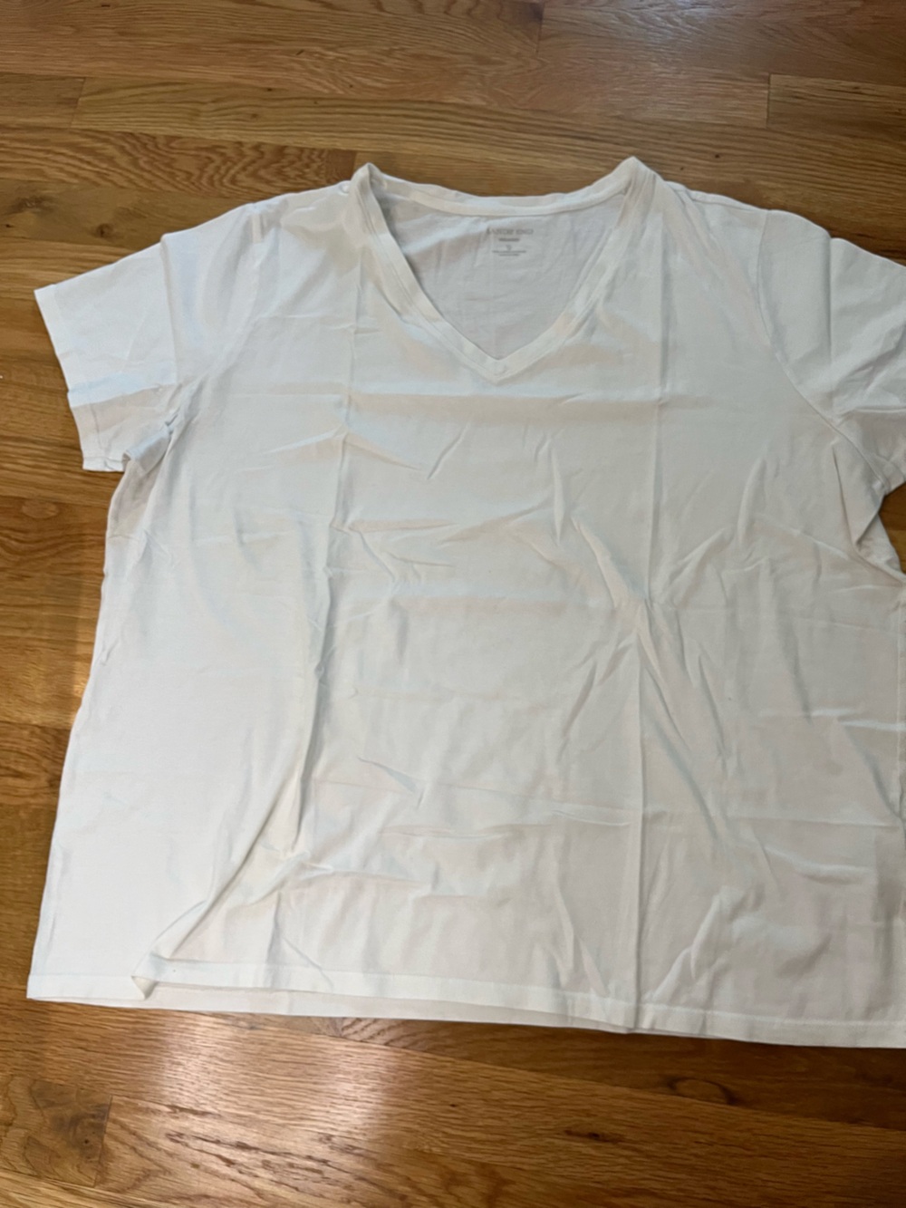 Lands' End Soft White Crewneck Shirt XL